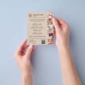 Bäckerei-Menü Benutzerlogo QR-Code Mocha Braun Flyer (Gruppe)