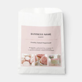 Bäckerei Minimal rosa Foto Business Geschenktütchen