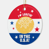 Bäckerei mit Brot, die eine patriotische Weihnacht Keramik Ornament (Links)