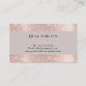 Bäckerei Moderne Blush Rose Gold Glitzer Konditore Visitenkarte (Rückseite)