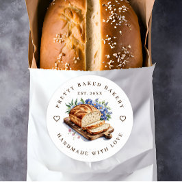 Bäckerei Modernes Aquarellbrot Runder Aufkleber