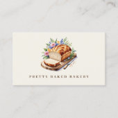 Bäckerei Modernes Aquarellbrot Visitenkarte (Vorderseite)