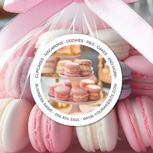 Bäckerei nach Maß Foto Weißes Geschäft Runder Aufkleber