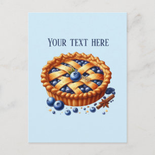 Bäckerei Nachricht Geschäftsname Blaubeerkuchen hi Postkarte