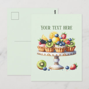 Bäckerei Nachricht Geschäftsname Cupcakes hinzufüg Postkarte