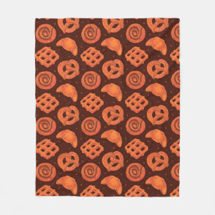 Bäckerei nahtlos Muster, Textur. Boulangerie-Shop Fleecedecke