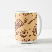 Bäckerei nahtloses Muster Kaffeetasse (VorderseiteRechts)