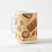 Bäckerei nahtloses Muster Kaffeetasse (Vorderseite Links)