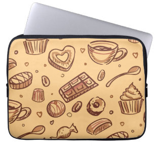 Bäckerei nahtloses Muster Laptopschutzhülle