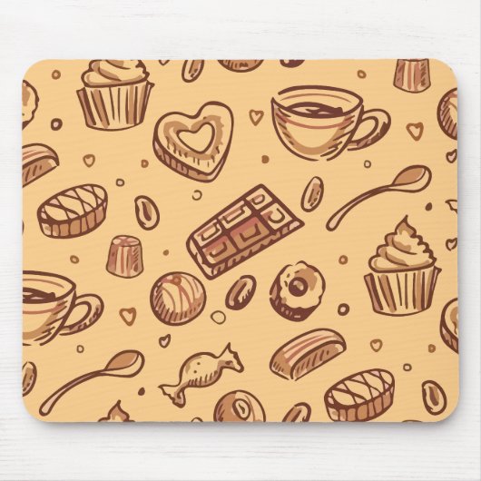 Bäckerei nahtloses Muster Mousepad (Vorne)