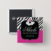 BÄCKEREI-NAMENSSCHILD BUTTON (Vorne & Hinten)