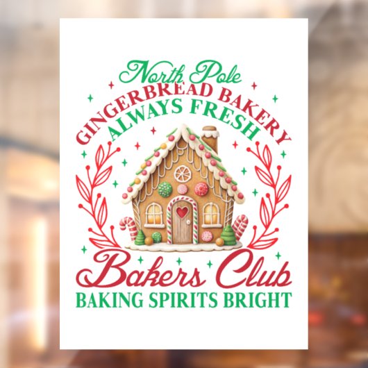 Bäckerei "North Pole Gingerbrot" Fensteraufkleber (Blatt 2)