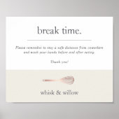 Bäckerei oder Caterer Frühstück/Küche Sicherheit C Poster (Vorne)