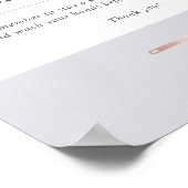 Bäckerei oder Caterer Frühstück/Küche Sicherheit C Poster (Ecke)