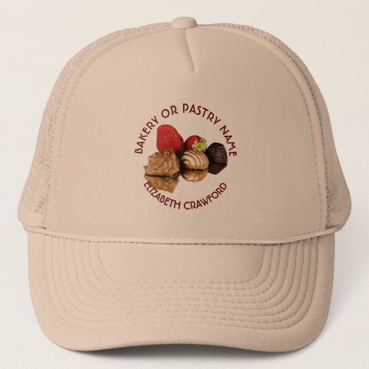 Bäckerei oder Gebäck-Süßigkeitens-Kuchen-Geschäft Truckerkappe (Vorderseite)