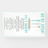 Bäckerei Offene Aquamarine Küche Restaurant Banner (Horizontal)