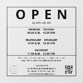 Bäckerei Öffnungszeiten Fensteraufkleber (Blatt)