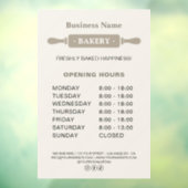 Bäckerei Öffnungszeiten Rolling Button Fensteraufkleber (Blatt 3)