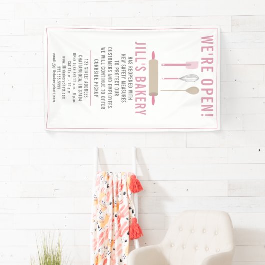 Bäckerei Open Pink Küche Restaurant Banner (Insitu)