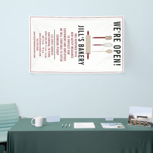 Bäckerei Open Red Kitchen Restaurant Banner (Messeveranstaltung)