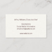 Bäckerei | Pastries | Backwaren Visitenkarte (Rückseite)