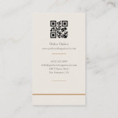 Bäckerei-Patisserie-QR-Code Visitenkarte (Rückseite)
