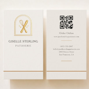Bäckerei-Patisserie-QR-Code Visitenkarte