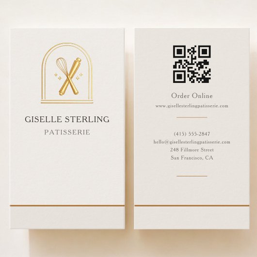 Bäckerei-Patisserie-QR-Code Visitenkarte