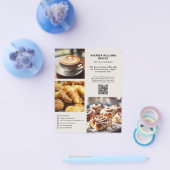 Bäckerei Personalisiert Foto Social Media QR Flyer (Einzeln)