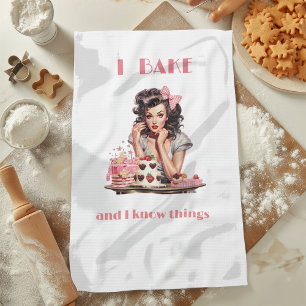 Bäckerei-Pin-Up-Girl-Torten und Gebäck Geschirrtuch