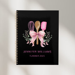 Bäckerei Pink Bow Utensids Modernes Planer Noteboo