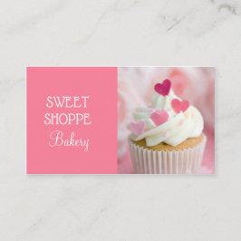 Bäckerei Pink Cupcake Business Cards Visitenkarte