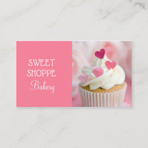 Bäckerei Pink Cupcake Business Cards Visitenkarte