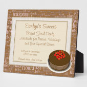 Bäckerei Plaque mit Imitat Rahmen und Cake Graphic (Seite)