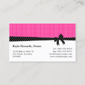 Bäckerei-Plätzchen-Pop-heißes Rosa Visitenkarte (Rückseite)