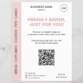 Bäckerei-QR-Code-Promotion Flyer (Vorne)