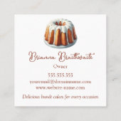 Bäckerei Quadratische Visitenkarte (Rückseite)