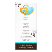 Bäckerei Rack Card Cupcake Blue Chocolate Brown Werbekarte (Hinten)
