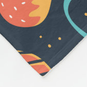 Bäckerei Retro nahtlos Muster mit Punkten und Blum Fleecedecke (Ecke)