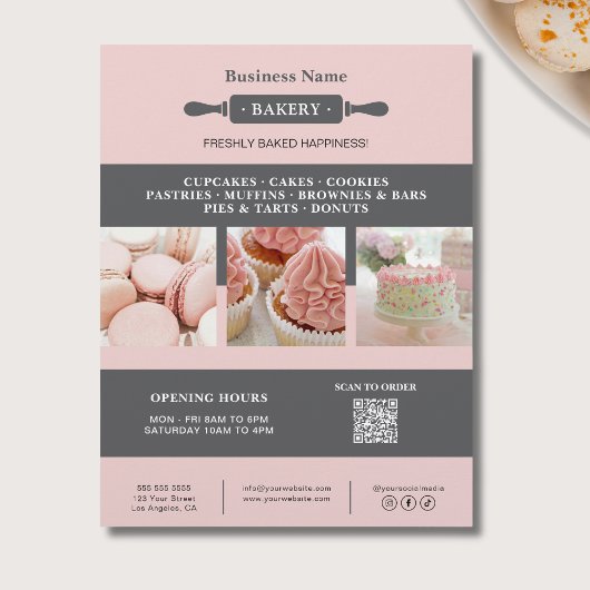 Bäckerei Rolling Button Business Marketing Flyer
