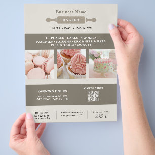 Bäckerei Rolling Button Business Marketing Flyer