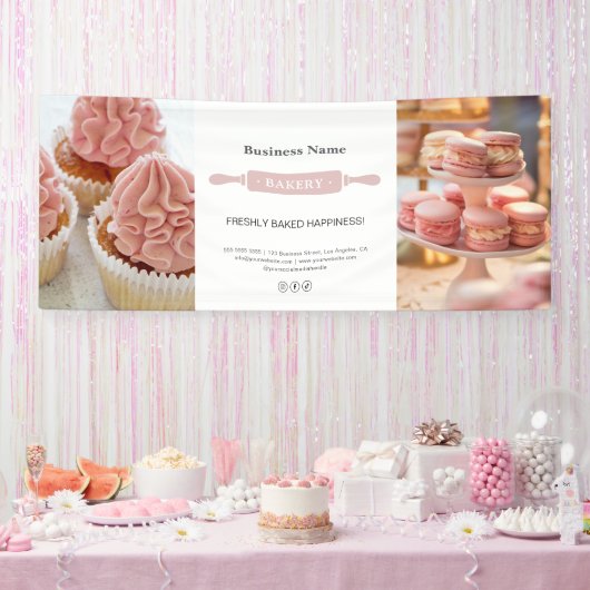 Bäckerei Rolling Button Custom Foto Business Banner (Party)