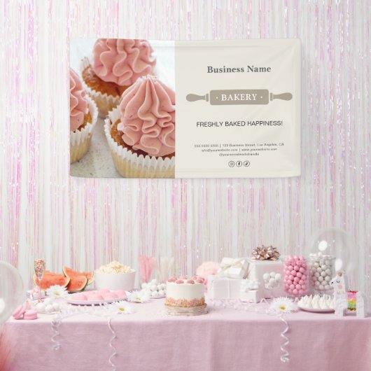 Bäckerei Rolling Button Foto Business Banner (Party)