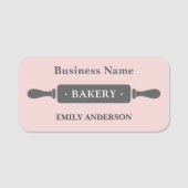 Bäckerei Rolling Button Pink Business (Vorderseite)