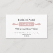 Bäckerei Rolling Button Weißrosa Business Rewards Treuekarte (Vorderseite)