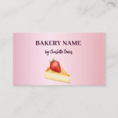 Bäckerei rosa Kuchen Backgebäck QR Code Foto Visitenkarte (Vorderseite)