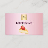 Bäckerei rosa Kuchen Gebäck QR-Logo Visitenkarte (Vorderseite)