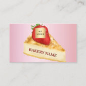 Bäckerei rosa Kuchen Gebäck QR-Logo Visitenkarte (Vorderseite)