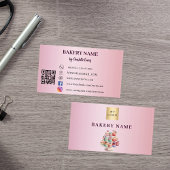 Bäckerei rosa Kuchen Konditorpasten QR-Logo Visitenkarte
