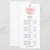 Bäckerei Rosa-Logo Menükarte (Vorne/Hinten)